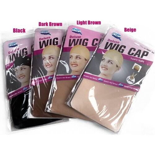 JGMI High Quality Wig Cap Black Brown Blonde Blond Beige Stocking Cosplay Elastic Liner Mesh Hair Net Hairnet Dome Flower