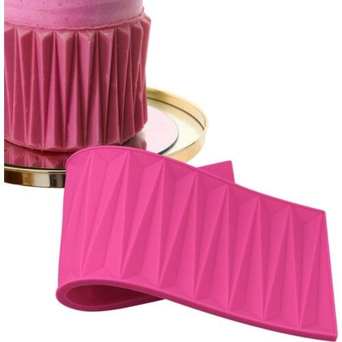 3D Tringle Diamond Silicone Cake Mold Lace Cake Boder Chocolate Fondant Stencil Template Mat Cake Mold Cake Decorating Tool