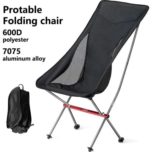 Outdoor Portable Camping Chair Oxford Cloth Folding Lengthen Camping Seat for Fishing BBQ Beach & Camping