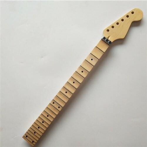 Full scalloped Maple 24 frets electric guitar Neck Replacement maple Fingerboard locking nut gloss