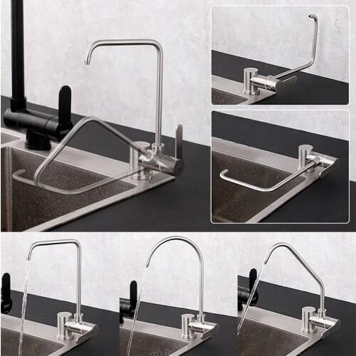 Stainless Steel Kitchen Drinking Water Tap Folding Water Purifier Faucet 360 Degree Swivel Reverse Osmosis Water Filter Faucet