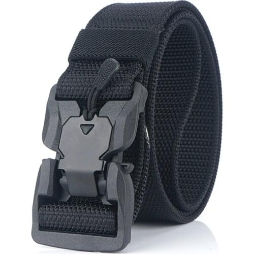 Tactical Belt Quick Release Magnetic Buckle Military Belt Nylon Sports Accessories Waistband Outdoor Hunting Fishing Waistband