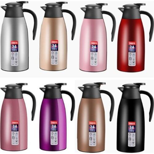 304 stainless steel Thermos pot 2L double vacuum coffee tea cool cold hot water container Insulated Flask keep warm 24 hours