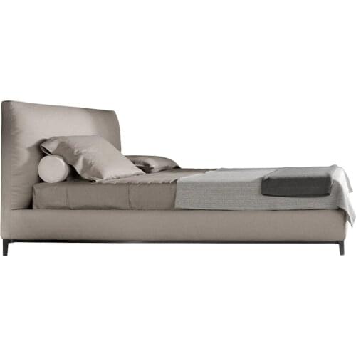 Nordic style fabric bed Master bedroom 1.8 meters soft pack bed room furniture Small apartment simple design Factory specials