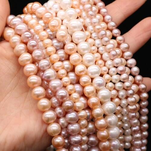 AA High Quality Freshwater Pearl Beads Irregular Round Natural Pearls for Women Jewelry Making DIY Charms Bracelet Necklace 14