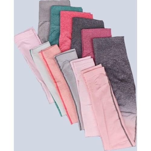 Women Ombre Seamless Athletic Yoga Pants Gym Sport Trousers Gradient Yoga Tights Workout Fitness Sportswear Leggings Women Wear