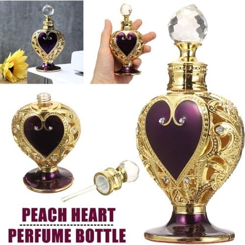 1Pcs Perfume Glass Bottle Refillable Crystal Antique Metal Vintage Empty Gift Bottles Birthday Anniversary Gift Perfume Bottle