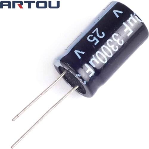 10PCS 3300UF 25V Electrolytic Capacitor SIZE 16X25MM
