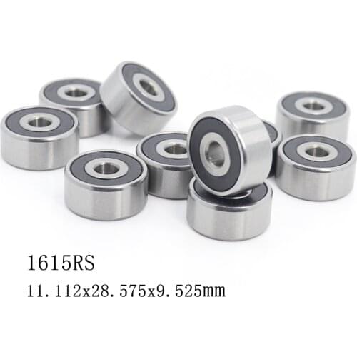 1615 2RS Bearing ABEC-1 (10PCS) 7/16"x1 1/8"x3/8" inch Ball Bearings 1615RS