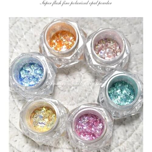 1 Jar Polarized Opal Powder Flake-Lumiere Lusters Unicorn Dreams Nails Acrylic Dip Nail Powder Mermaid Nail Glitter Powder #PT89
