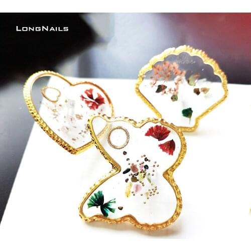 4*4mm Fake Tips Practise Holder Showing (Heart,Star, Butterfly, Fan) 8style Manicure Teaching Supplies Nail Resin Display Tool2V