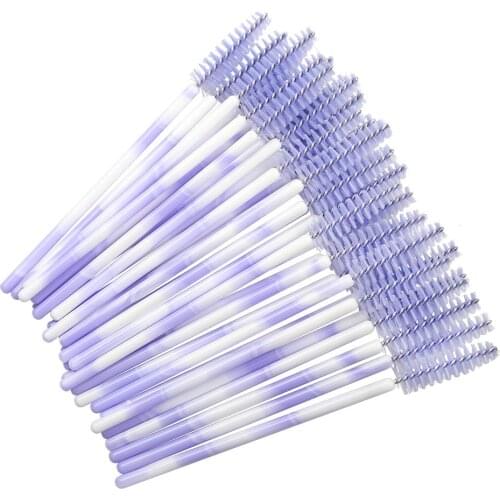 500PCS High Quality Nylon Disposable Mascara Wands Soft Mascara Brush Wand Eyebrow Comb Brushes Professional Eyelashes Tool