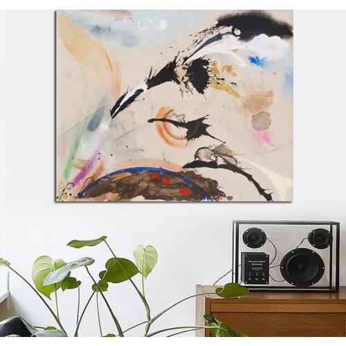 Abstract Decorative Painting Simple Modern Stylish Ink Abstract Oil Painting for Porch Restaurant Living Room Frameless