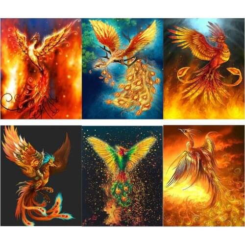 Diamond embroidery Phoenix Fantasy full drill 5D DIY Diamond painting Cross stitch crystal Round Diamond mosaic Cartoon bird