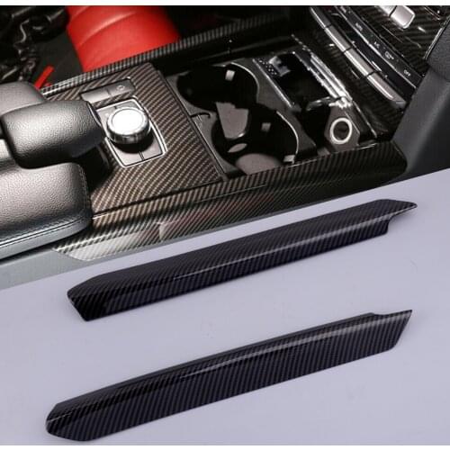 2Pcs ABS Center Console Gear Shift Box Side Trim Cover Fit for Benz E Class W212 E200 E260 E300 2010 2011 2012 2013 2014 2015