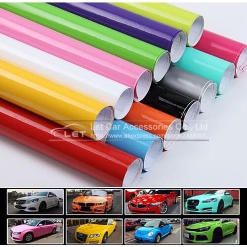 Black Glossy Vinyl Film Gloss Glossy Car Wrap Foil Sticker With Air Bubble Free Motorcycle Car Wrapping