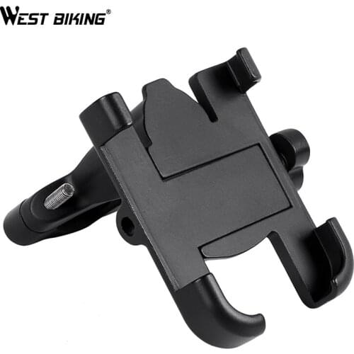 WEST BIKING New Universal Bicycle Phone Holder Anti-Slip Adjustable Mount Phone Stand Bike Holder For iPhone GPS Rack