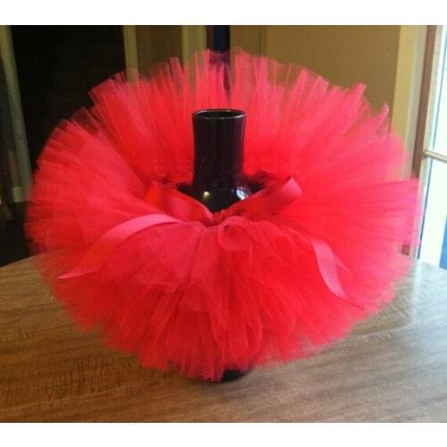 Hot Baby Red Fluffy Tutu Skirts Girls Multicolor Handmade Ballet Tulle Pettiskirt Tutus with Ribbon Bow Kids Party Costume Tutus