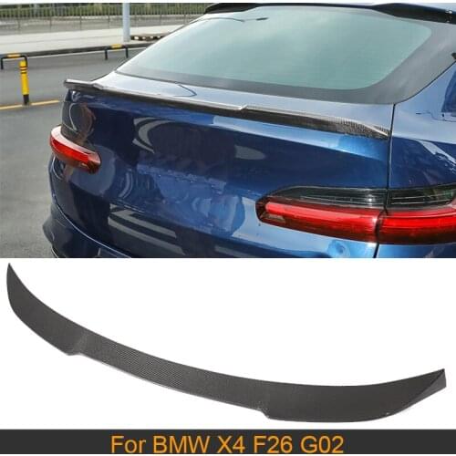 For X4 Rear Trunk Boot Lip Wing Spoiler for BMW X4 F26 2014-2017 X4 G02 2018-2020 Car Rear Trunk Spoiler Wing Lip Carbon Fiber