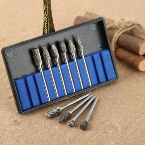 Dophee 10 PCS Solid Carbide Burrs Kits Die Grinder Carving Bit for Dremel Rotary Tools Free Shipping