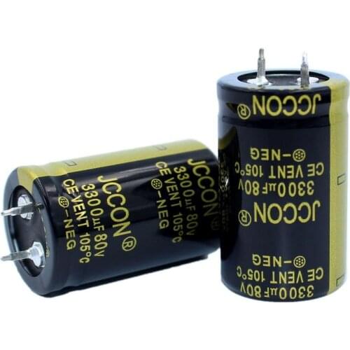 JCCON Thick-foot Electrolytic Capacitor 80v3300uf Volume 25x40 Inverter Power