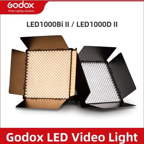 Godox LED1000BI II Bi-color LED1000D II Version LED Video Light DMX Port CRI 96 TLCI 98 with Remote Control LED Continuous Light