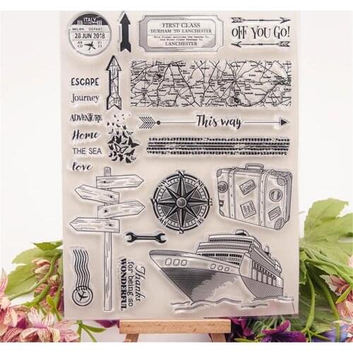 Hot selling ferry sentences transparent clear stamp / silicone seal roller stamp DIY scrapbook album / card production