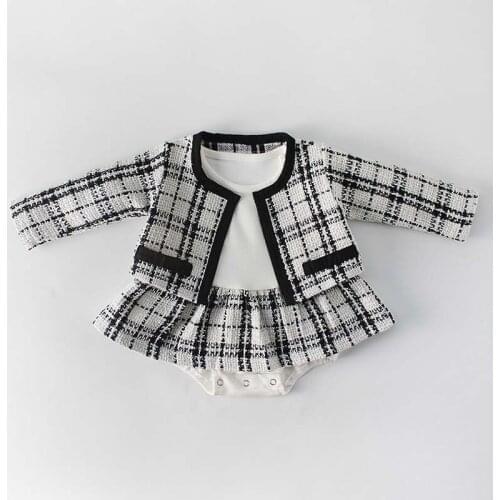 Newborn Baby Clothing Sets Jumpsuit+Cardigan Coat 2pcs Cotton Toddlers Girls Outfits Autumn Spring Fashion Infants Princess Suit