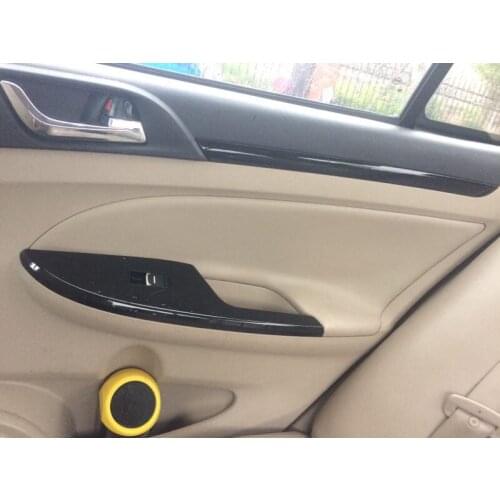 Microfibre Leather Doors Armrest Decorated Cover For BYD Surui CAB142
