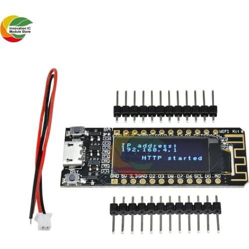 ESP8266 WIFI Development Board 32MB Flash CP2014 NodeMcu Module for Arduino IOT TTGO Internet of Thing 0.91" Blue OLED Display