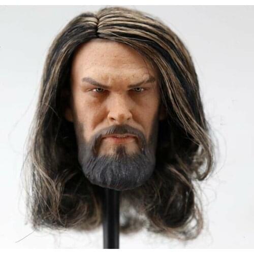 1/6 scale Aquaman Arthur Curry Head Sculpt Jason Momoa Head Cavred Toy Figure