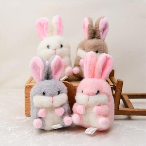 Cute rabbit Popula very soft pendant Exquisite Keychain decorations good quality baby Soothing doll christmas wedding gift