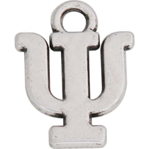 RAINXTAR Fashion Greek Letter Psi Charms Vintage Alphabet CharmsAAC890