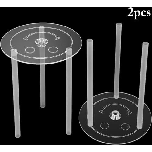 Cake Stacking Kit Transparent Plastic Cake Dowel Cake Rod With Cake Separator Plate Cake Stand Set Kitchen Baking Accessories