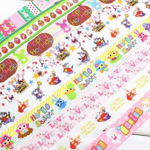 OOOT BAORJCT 17225131 , 25mm 9 Color choose Cartoon Ribbons Printed grosgrain Wedding Accessories DIY handmade materials Gift