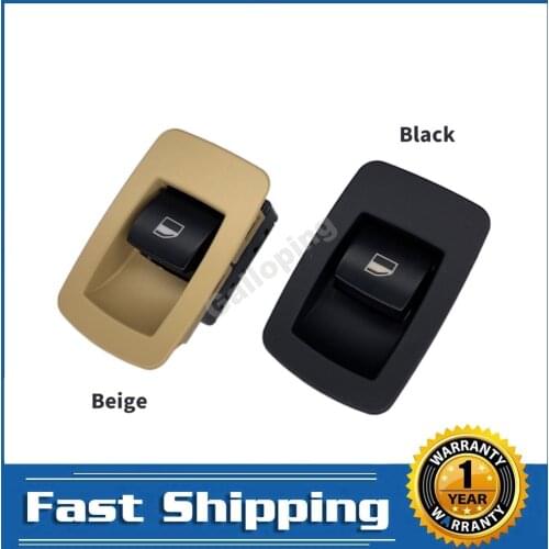Passenger Side Window Control Switch Beige Black Lifter Button For BMW E60 E61 520i 523i 525i 530i 545i M5 OE61316951956