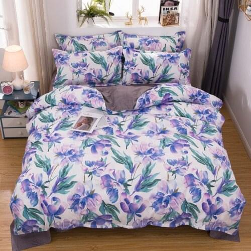 1pc Flower Print Duvet Cover For Adult Women Girl Fashion Double Color Comforter Case Bedroom Decor Quilt Cover Queen King Size