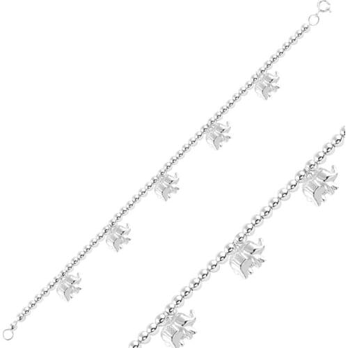 Silver 925 Sterling Dangle Elephant Sterling Bracelet