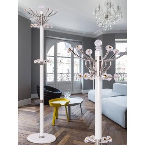 Creative simple European style bedroom floor coat racks stainless steel clothes racks Iron living room coat racks