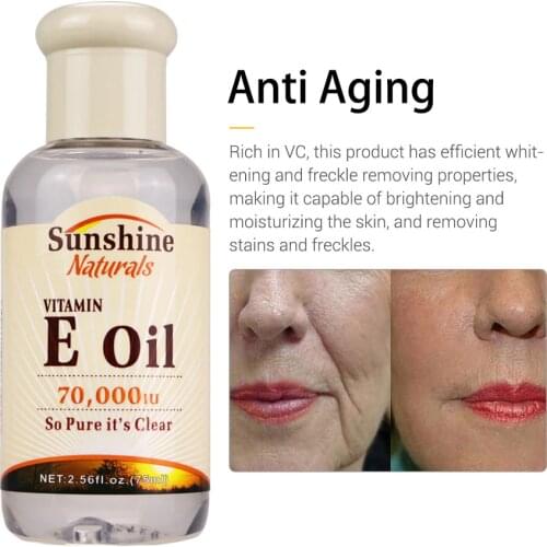 Facial Serum Vitamin E Oil 70000IU Essence Organic Moisturizing Essence Skin Care Anti-Wrinkle Lifting Tight TSLM1
