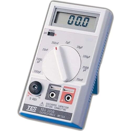 TES-1500 Portable Digital Capacitance Meter 20mF 20000uF TES1500