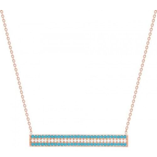 2017 new high quality real micro pave cz Gem 925 sterling silver 3 colors Gem bar women necklace