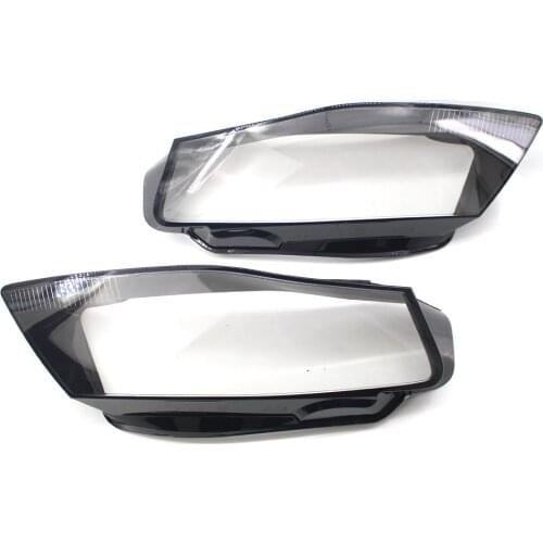 1 Pair for Audi A4 B8 2008-2012 Car Front Headlight Headlamp Lens Cover Clear Lampshade Shell Car Headlight Decor Accessories