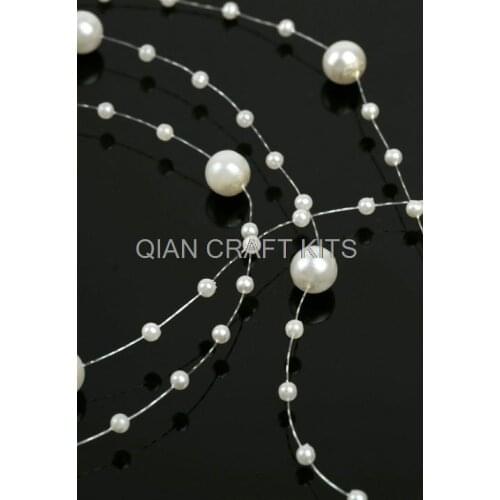 100 meters Pearl Beads Spray Garland Wedding tree fascinator bouquet Floral Craft Cake Decoration ivory or white mix