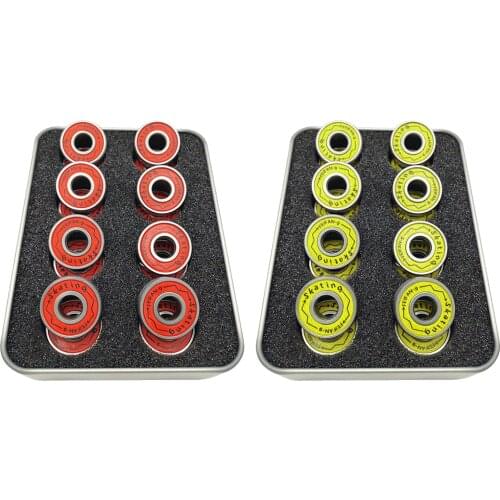 16 Pieces Skateboard Bearings ABEC-9 Roller Bearing for Skateboards Longboard Decks Accessories