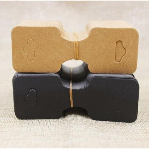 200pcs White/kraft/black handmade necklace jewelry dispaly card cardboard hair ornaments folded display package card