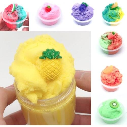 2019 Colorful 100ml slime toys for children antistress Spongy Mud Crunchy Foam Toys Gifts Clay Slime for Kids Reduce Stress