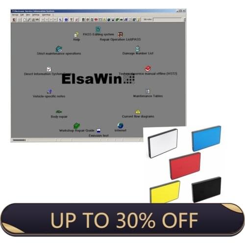 2021 Hot Sale Auto Repair Software ElsaWin 6.0 Work for V-W 6.0 For Audi Auto Repair Data ElsaWin in 80gb HDD Free Shipping