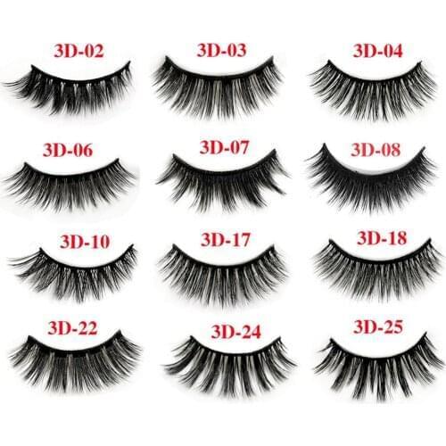 3 Pairs Natural False Eyelashes Thick Long Makeup 3D Mink Lashes Soft Eyelash Extension Fake Eye Lashes Beauty Tools #288327
