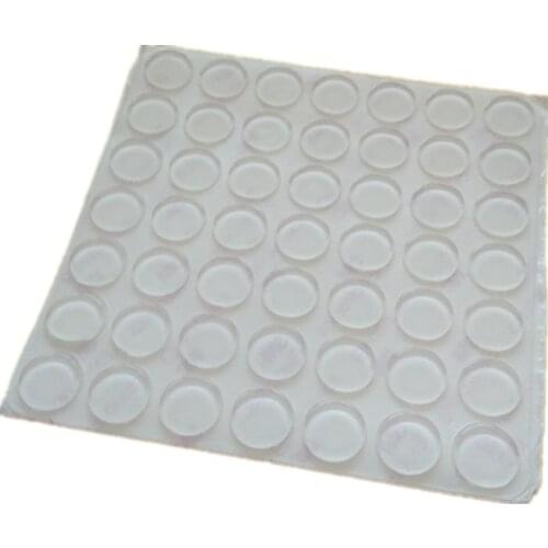 36pcs 15mm x 3mm Clear anti slip silicone rubber plastic bumper damper shock absorber 3M self-adhesive silicone feet pads
